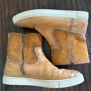 Frye Gemma Shearling Leather Short Boots - size 8